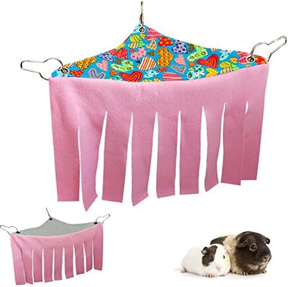 RIOUSSI Guinea Pig Hideout Hideaway Corner Fleece Toys Cage Accessories