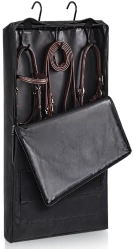 Horse Bridle Bag, 600D Oxford Waterproof Tack Organizer with 3prong Hook