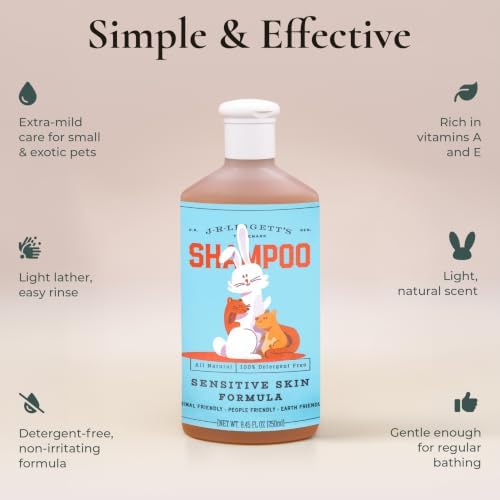 J.R.LIGGETT'S Liquid Small Animal Shampoo for Sensitive Skin 8.45 fl oz
