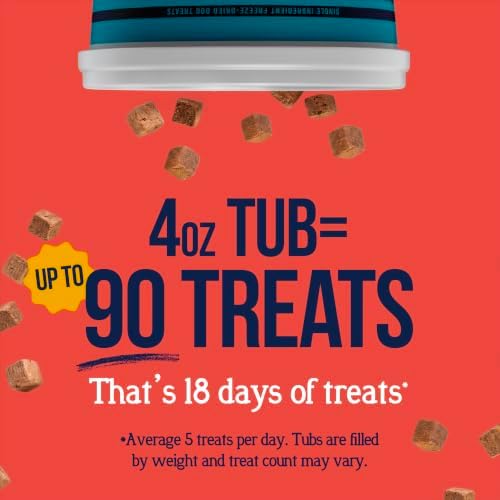 Stewart Freeze Dried Dog Treats, 100% Beef Liver, 4 oz Tub