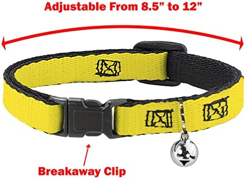 Buckle-Down Breakaway Cat Collar - Classic Mickey Mouse 1928 Collage Black/White/Red - 1/2" Wide - Fits 8-12" Neck - Medium