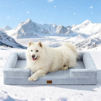 COZY KISS Orthopedic Dog Cooling Bed Washable for Extra Large Dogs, XXL