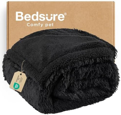 Bedsure Waterproof Dog Blankets for Large Dogs, Fluffy Faux Fur, 60×80"