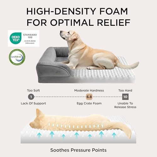 Bedsure Orthopedic Dog Beds Large Sized Dog with Removable Washable Cover