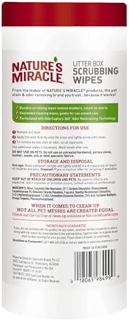 Nature’s Miracle Litter Box Scrubbing Wipes 30Ct (Pack of 2)