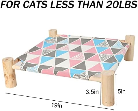 Patas Lague Cat Hammock Bed Small Eleveted Dog Bed 19x19 in Triangle