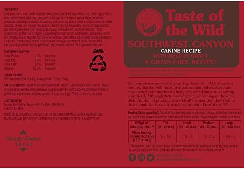 Taste of the Wild Southwest Canyon Wet Food Beef in Gravy 13.2oz Case of 12