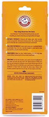 Arm & Hammer Fresh Breath Dog Dental Kit, Vanilla Ginger, 2.5 Oz, 3 Piece