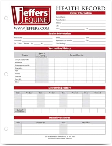 Jeffers Equine Horse Health Records | Document & Track Your Horse Treatments