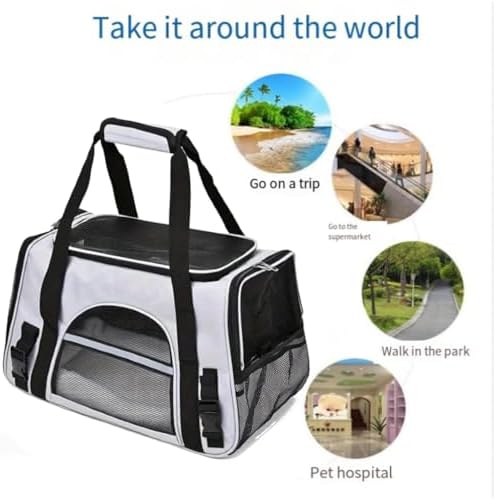 Cat Carrier Bag, Airline Approved Soft Carrier for Cats & Small Dogs