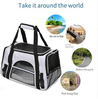 Cat Carrier Bag, Airline Approved Soft Carrier for Cats & Small Dogs