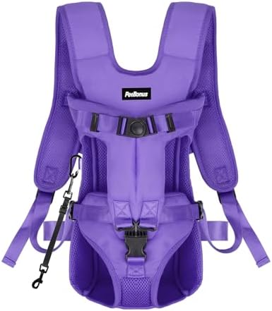 PetBonus Dog Front Carrier Backpacks, Legs Out Easy-fit Puppy Chest Carrier