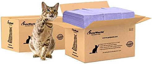 PetsWorld Universal Fit Cat Pad Refills for Litter Box, Unscented, Odor Control, Pack of 400