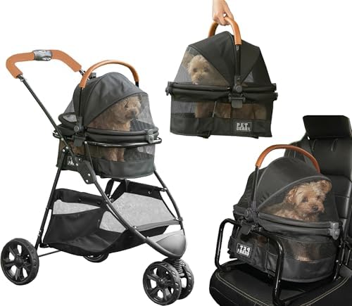 Pet Gear 3-in-1 Travel System View 360 Stroller, Dark Charcoal