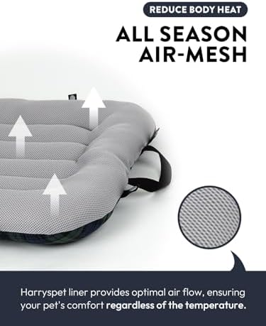 Easy Wash Dog Stroller Mat, Durable Orthopedic Pet Stroller Cushion for Dogs & Cats, Ergonomic Pad for Pet Cart, Ideal Accessories & Pads for Comfortable Rides (Ash Grey, L)