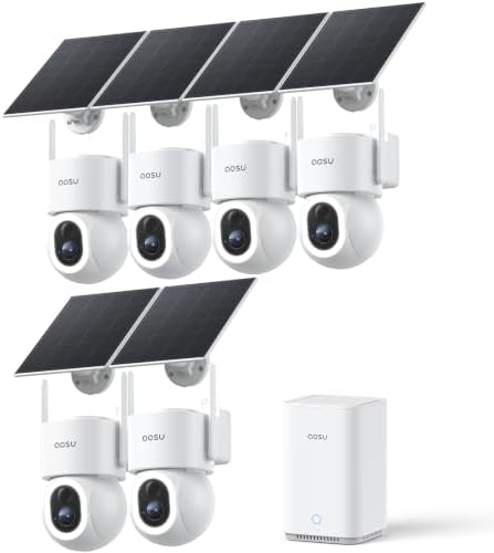 aosu D1 Max, 6-Cam Kit, 4K Solar Security Cameras System Wireless Outdoor