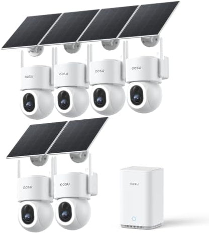 aosu D1 Max, 6-Cam Kit, 4K Solar Security Cameras System Wireless Outdoor