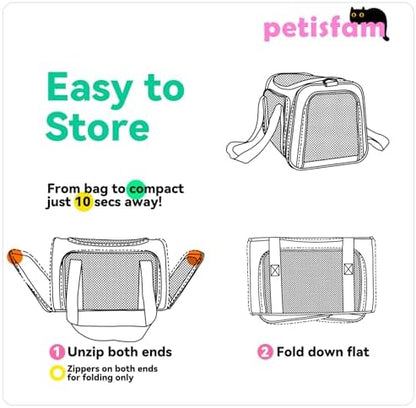 Easy Load Pet Carrier for Medium Cats and Small Dogs