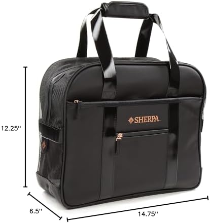 Sherpa Tote Around Town Travel Pet Carrier with Stay Clean Technology - Black, Small