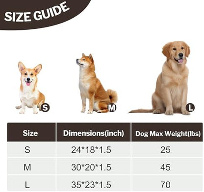 Dog Bed Crate Mat, Soft Durable Washable Anti-Slip Kennel Pad for Dogs & Cats, Reversible (Dark Brown, S(24"*18"*1.5"))
