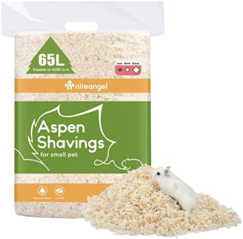 Niteangel Aspen Shaving Hamster Bedding: 65L Absorb Odors & No Dust