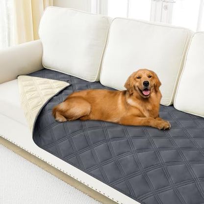 Smiry Waterproof Dog Bed Cover, Reversible Pet Blanket for Sofa Couch
