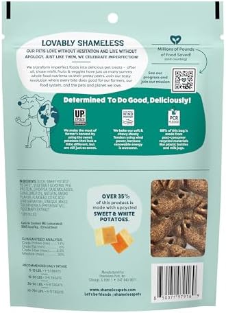 Shameless Pets Lucky Ducky Meaty Tenders, Soft Dog Treats, Grain Free, 8oz