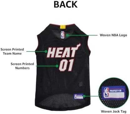 Pets First HEA-4047-XL Miami Heat Basketball Mesh Jersey