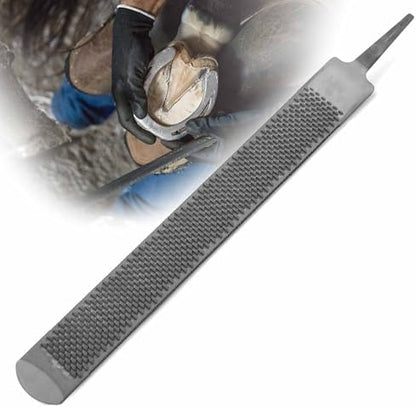 Jeffers Livestock Mini Hoof Rasp for Goats, Sheep, Pony, Mini Horses, Foals – 14" Ergonomic Steel Hoof Trimming Tool with 6 Teeth per Row – One Hand Use, Compact Farrier Hand Rasp