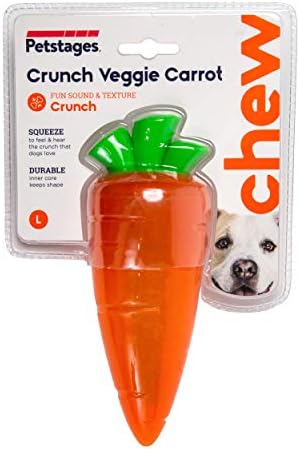 Petstages Crunch Veggies Carrot Dog Chew Toy, Large