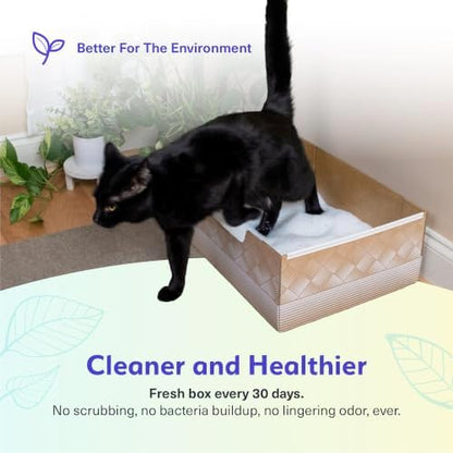 Kitty Poo Club Disposable Cat Litter Box 2-Pack with Corn & Wheat Litter