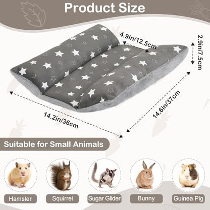 15"x14" Soft Plush Rabbit Bed Washable Cuddle Mat for Small Pets
