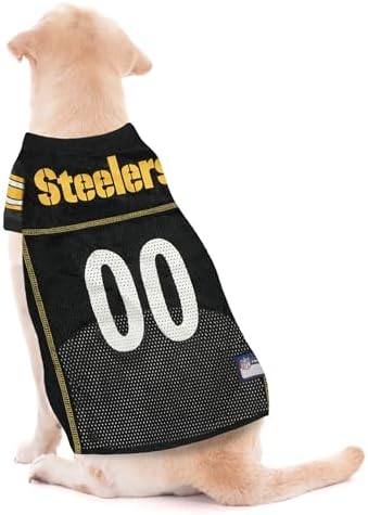 Pets First NFL Pittsburgh Steelers Dog Jersey, Size 3X-Large, Football Shirt Costume for Pet, Dog Sports T-Shirt, NFL Team Clothing for Cats, Licensed Pet Apparel Available in 7 Sizes and 32 Teams