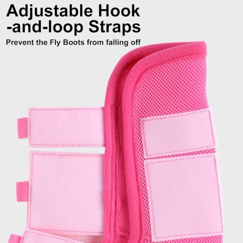 Horse Fly Boots, Mesh Fly Boots for Horse Set of 4, Equine Leg Protection