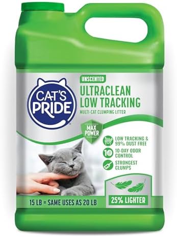 Cat's Pride UltraClean Low Tracking Powerful Clumping Litter Unscented 15lb