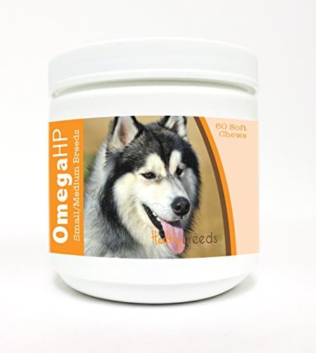 Healthy Breeds Siberian Husky Omega HP Fatty Acid Skin and Coat Support Soft Chews 60 Count