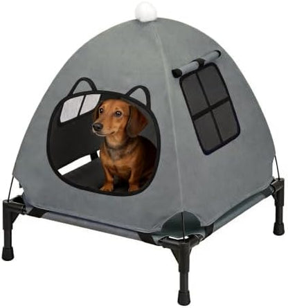 Anti-Anxiety Open Elevated Pet Hammock Bed Tent House - Quick Setup