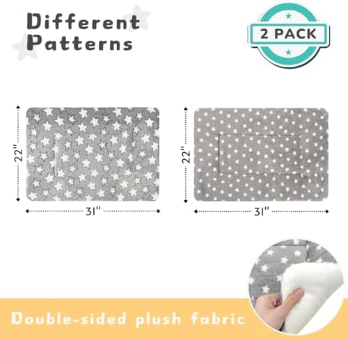 2 Pack Cat Blanket for Indoor Cats, Ultra Soft & Warm Calming Bed