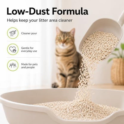 Tofu Cat Litter, 11 lb Plant-Based Cat Litter Made with Pea Fiber & Corn Starch, Low Dust, Fast Clumping, Low Tracking, Light Milk Scent, Flushable in Small Amounts