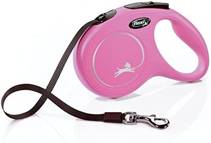 FLEXI® Classic Tape Retractable Dog Leash, Medium, 16 ft - Pink