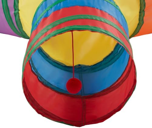 Cat Tunnels for Indoor Cats 3 Way Play Toy Kitty Tunnel Peek Hole Toy with Ball for Cat Tube Fun for Rabbits Kittens and Dogs