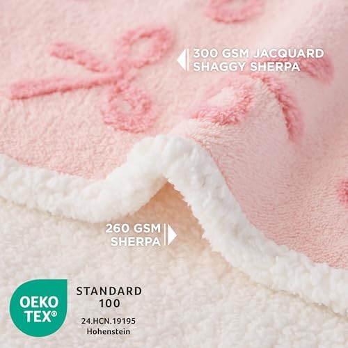 LE SURE Waterproof Dog Blankets for Large Dogs Cute Cozy 3D Jacquard,40x50