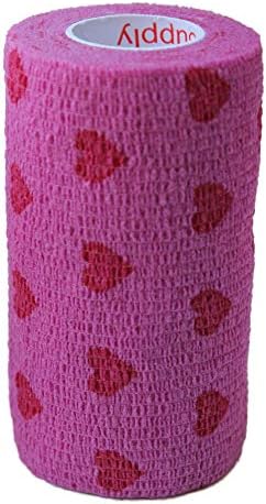 6 Pack Premium Vet Wrap - Self Adhesive Bandage Wrap & Athletic Tape - 4" x 5 Yards Elastic & Self-Sticking Cohesive Bandage for Pets, Sports, Wrists & Ankles - Patterns by Prairie Horse Supply