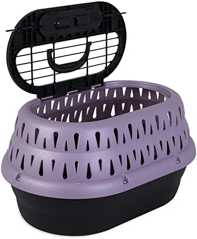 Petmate Top Load Plastic Cat Kennel, One-Door, 19in, Purple