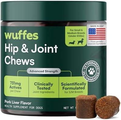 Wuffes Advanced Hip & Joint Chews for Small & Medium Dogs, Vet Recommended