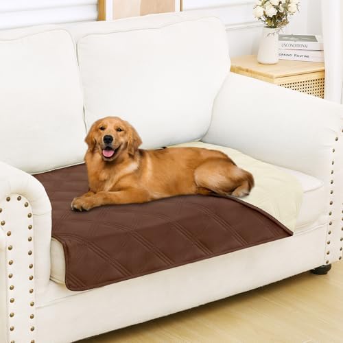 Smiry Waterproof Dog Bed Cover, Reversible Pet Blanket for Sofa Couch