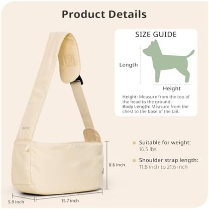 ONECUTE Dog Sling Carrier 15 lbs, Small Dog Carrier Sling for Cat & Puppies
