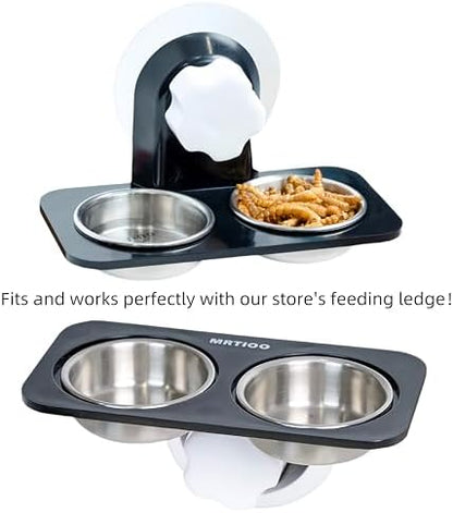 Gecko Food Water Feeding Cups,Stainless Steel 304 Metal,10 pcs,0.5oz