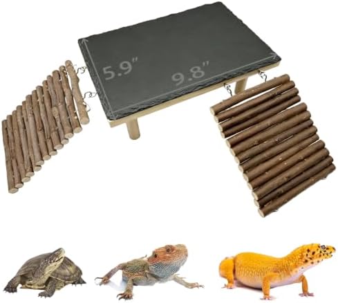 Bearded Dragon Basking Platform Reptile Hide Climbing Tank Accessories