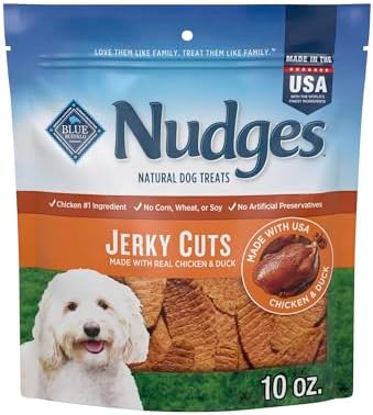 Blue Buffalo Nudges Jerky Cuts Duck Dog Treats, 10 oz